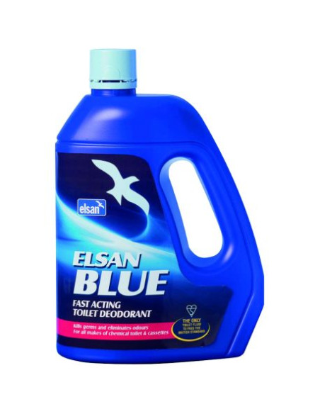 Pack 4 ELSAN Produit Sanitaire Bleu 2 Litres Pour Toilettes Chimiques