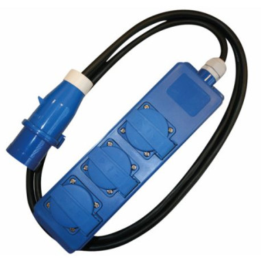 Pack Antarion Rallonge Electrique 15M Pour Raccordement Borne + Adaptateur Femelle 230V 50cm + HABA Rallonge multiprise 1.5m