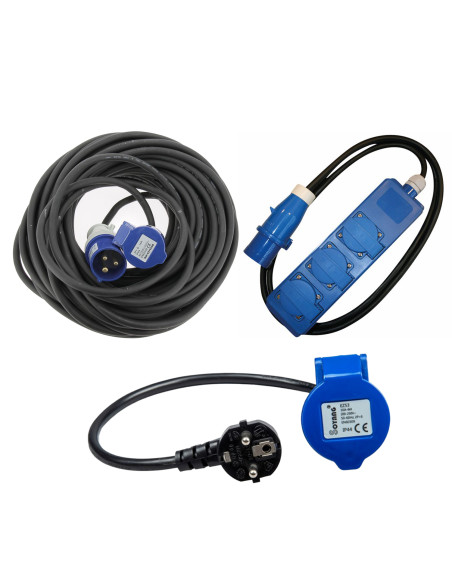 Pack HABA 17 Rallonge Néoprène + ANTARION Adaptateur P17 + HABA Rallonge Multiprise 1,5m
