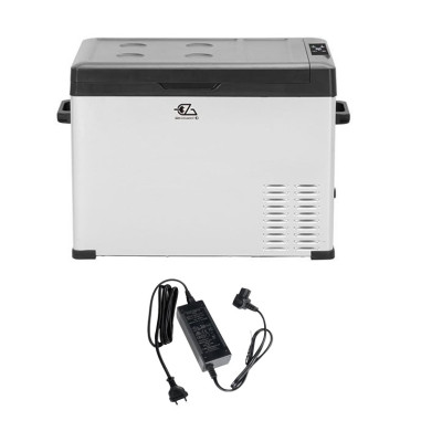 Pack EZA Glacière A Compression 40L 12/24/230V Portable Camping-Car+ Adaptateur 12/220V