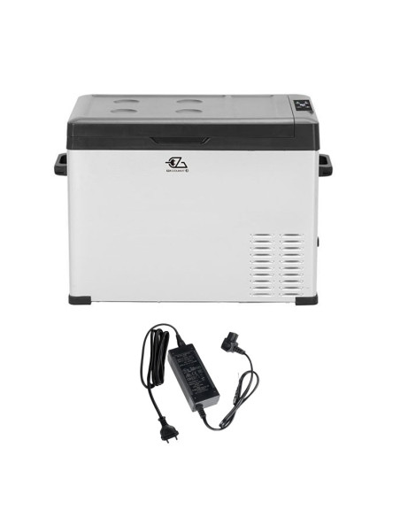 Pack EZA Glacière A Compression 40L 12/24/230V Portable Camping-Car+ Adaptateur 12/220V