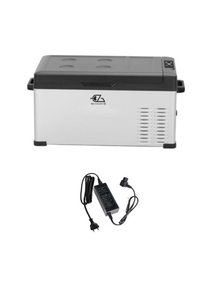Pack EZA Glacière A Compression 25L 12/24/230 Volts Portable + Adaptateur Camping