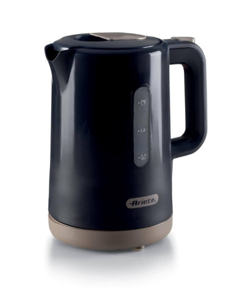 ARIETE Bouilloire Noire 1.7L 2200W Socle sans fil 360° Arrêt Automatique