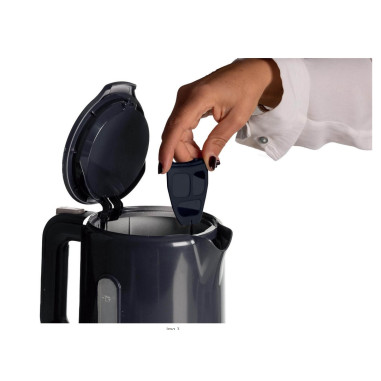 ARIETE Bouilloire Noire 1.7L 2200W Socle sans fil 360° Arrêt Automatique