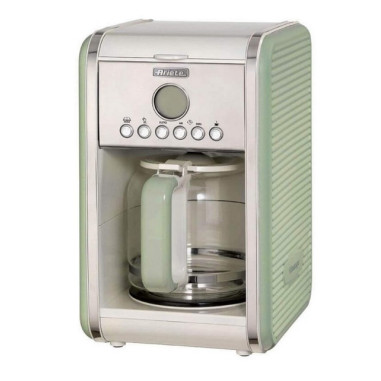 ARIETE Cafetière à Filtre 12 Tasses Vintage Programmable Vert