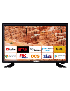 ANTARION TV LED 19" 48cm Téléviseur HD Bluetooth ANDROID 9.0 Camping Car