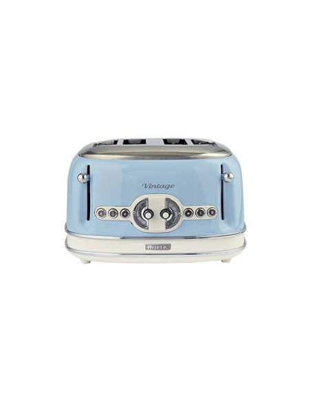 Pack ARIETE Bouilloire Electrique 1L Sans Fil 1630W + Grille-pain 4 Fentes 1600W Bleu Rétro