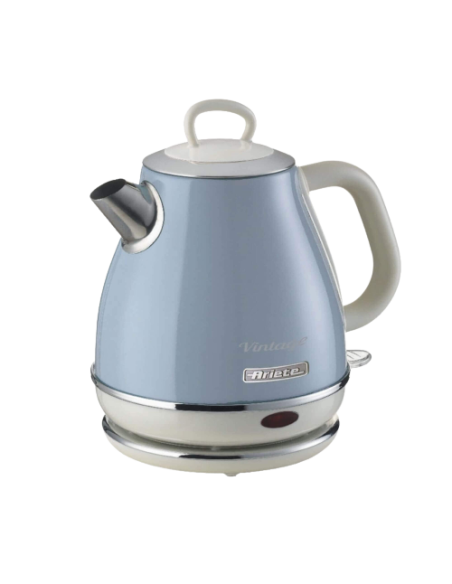 ARIETE Bouilloire Electrique 1L sans fil 1630W bleu Design Vintage Rétro