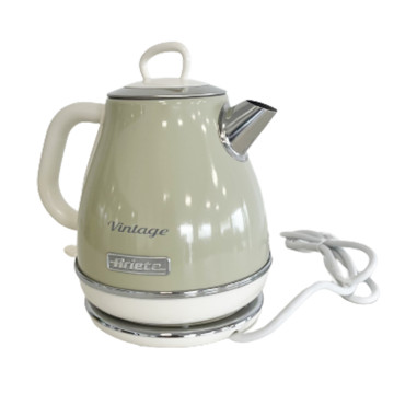ARIETE Bouilloire Electrique 1L sans fil 1630W beige Design Vintage Rétro
