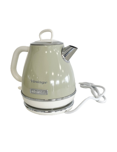ARIETE Bouilloire Electrique 1L sans fil 1630W beige Design Vintage Rétro