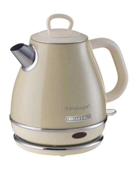 ARIETE Bouilloire Electrique 1L sans fil 1630W beige Design Vintage Rétro