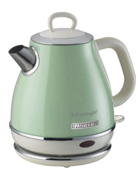 ARIETE Bouilloire Electrique 1L sans fil 1630W vert Design Vintage Rétro