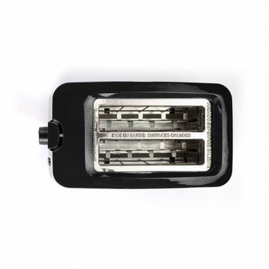 LIVOO Grille-Pain Toaster 750W Noir 2 Fentes Thermostat Réglable