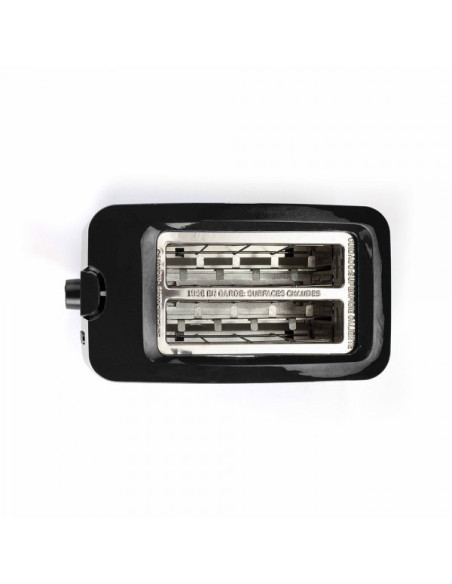 LIVOO Grille-Pain Toaster 750W Noir 2 Fentes Thermostat Réglable