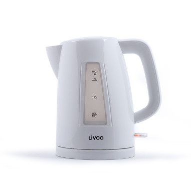 LIVOO Bouilloire Electrique Blanche 1.7L 2200W Filtre Anti-Calcaire