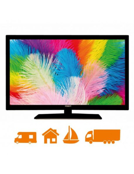 Pack ANTARION TV Led 22" 55 cm Full HD 12V + Support TV 180° Camping-Car Bateau Camion