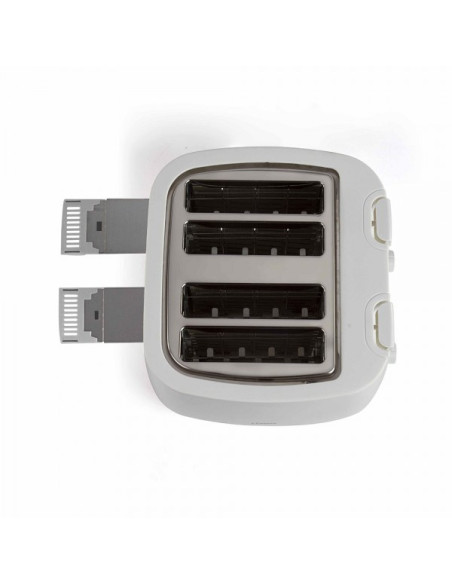 LIVOO Grille-Pain Toaster Blanc 750W 4 Fentes