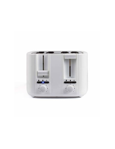PACK LIVOO Bouilloire Electrique 1.7L 2200W Grille-Pain Toaster Blanc 750W 4 Fentes Thermostat Réglable