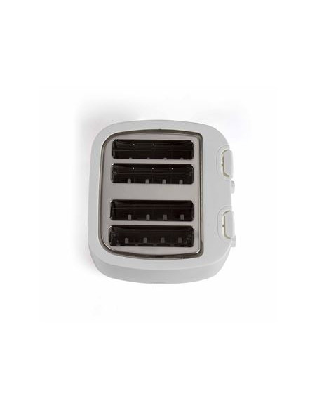 PACK LIVOO Bouilloire Electrique 1.7L 2200W Grille-Pain Toaster Blanc 750W 4 Fentes Thermostat Réglable