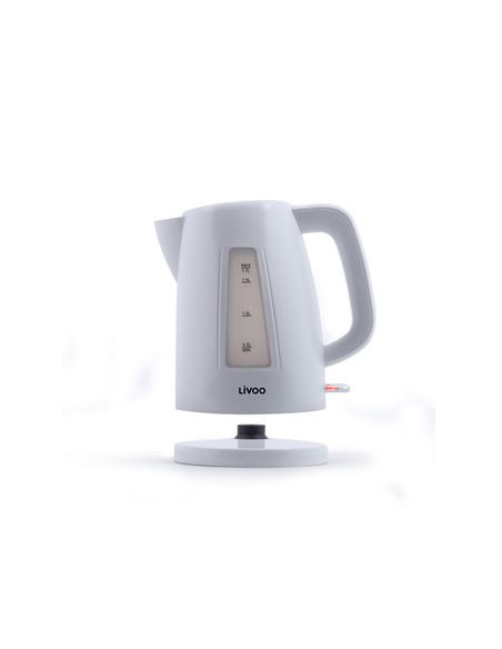 PACK LIVOO Bouilloire Electrique 1.7L 2200W Grille-Pain Toaster Blanc 750W 4 Fentes Thermostat Réglable