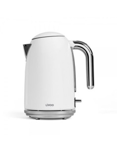 Pack LIVOO Bouilloire 1.7L Rétro 2200W + Grille-pain 2 Fentes Multifonction Rétro Blanc 2