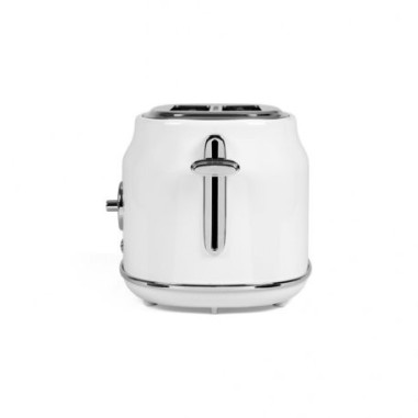 LIVOO Bouilloire 1.7L Rétro 2200W Grille-pain 2 Fentes Multifonction 6 Niveaux Rétro Blanc