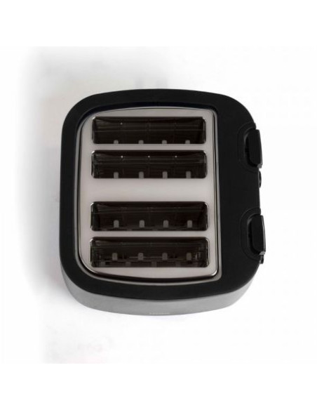 PACK LIVOO Bouilloire Electrique 1.7L 2200W Grille-pain 4 Fentes 7 Positions Tiroir Ramasse-miettes Noir