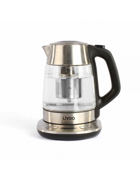 Pack LIVOO Cafetière Filtre 1.5 900W + Bouilloire Electrique 1.7L 2200W Gris
