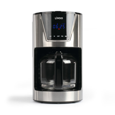 Pack LIVOO Cafetière Filtre 1.5 900W + Grille-Pain4 Fentes 7 Positions Tiroir Ramasse-miettes Noir