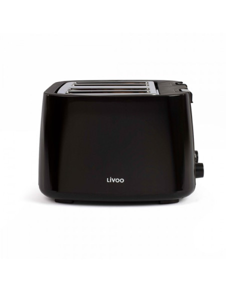 Pack LIVOO Cafetière Filtre 1.5 900W + Grille-Pain4 Fentes 7 Positions Tiroir Ramasse-miettes Noir