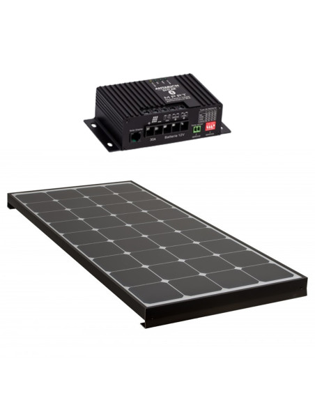 PACK ANTARION BLACK BOOSTER 170W Seul Panneau solaire Camping Car + Kit de pose Régulateur de charge