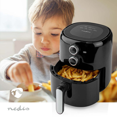 NEDIS Friteuse à air chaud 3l 1500w noir Air Fryer KAAF130BK