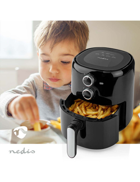 NEDIS Friteuse à air chaud 3l 1500w noir Air Fryer KAAF130BK