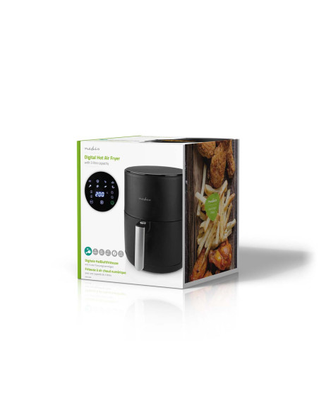 NEDIS Friteuse 1.5l 1500w noir Air fryer KAAF140BK