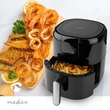 NEDIS KAAF150BK Air Fryer 4L Minuteur 60 min 8 Programmes