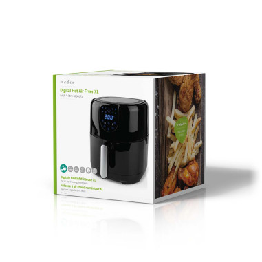 NEDIS KAAF150BK Air Fryer 4L Minuteur 60 min 8 Programmes