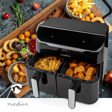 NEDIS KAAF310BK Double Air Fryer 2800w 7l