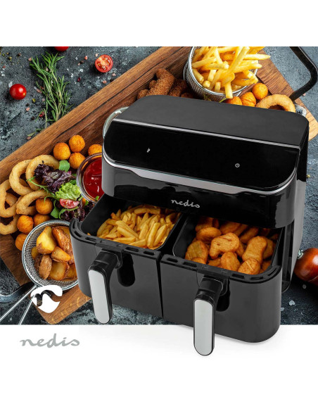 NEDIS KAAF310BK Double Air Fryer 2800w 7l