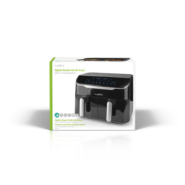 NEDIS KAAF310BK Double Air Fryer 2800w 7l