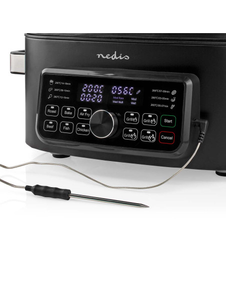 NEDIS Friteuse 6l 1600w noir Air Fryer KAAFG600BK