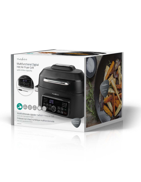 NEDIS Friteuse 6l 1600w noir Air Fryer KAAFG600BK