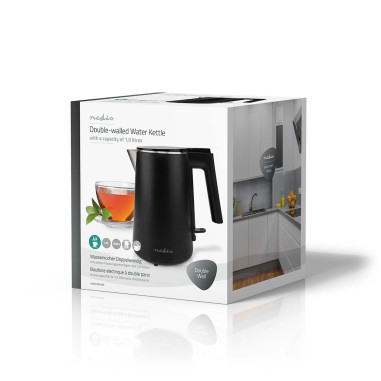 NEDIS KAWK360EBK Bouilloire électrique 1L Plastique Noir