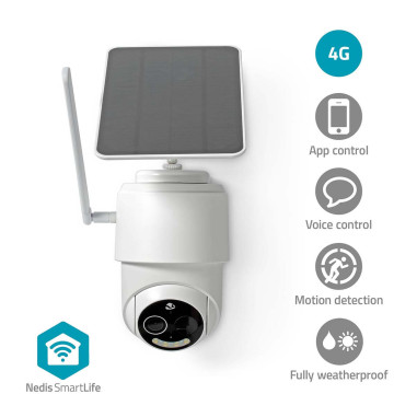 Caméra extérieure SmartLife  4G  Full HD 1080p  Inclinaison du panoram