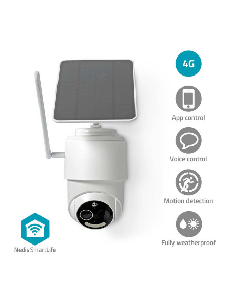 Caméra extérieure SmartLife  4G  Full HD 1080p  Inclinaison du panoram