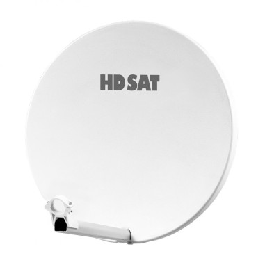 HDSAT Pack Parabole Satellite Fibre Composite Blanche 60cm + LNB Single + VEGA 3 Récepteur TV satellite Full HD + Carte