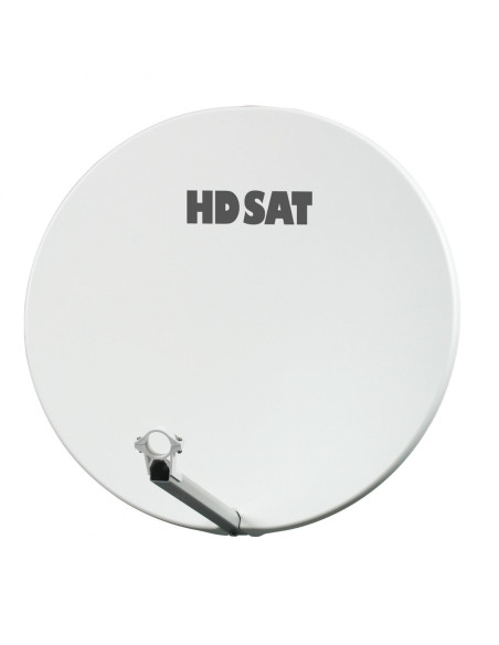 HDSAT Pack Parabole Satellite Fibre Composite Blanche 75cm + LNB Single + VEGA 3 Récepteur TV satellite Full HD + Carte