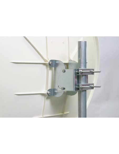 HDSAT Pack Parabole Satellite Fibre Composite Blanche 75cm + LNB Single + VEGA 3 Récepteur TV satellite Full HD + Carte