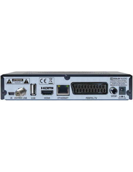 HDSAT Pack Parabole Satellite Fibre Composite Blanche 75cm + LNB Single + VEGA 3 Récepteur TV satellite Full HD + Carte
