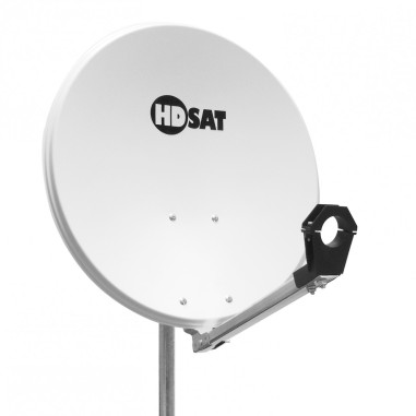 HDSAT Pack Parabole satellite acier 60cm avec Support LNB +LNB Single + Décodeur Satellite HD TNTSAT ASTRA + Carte