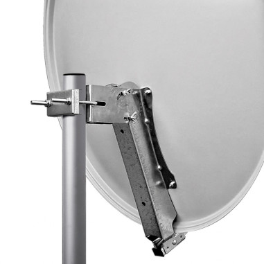 HDSAT Pack Parabole satellite acier 80cm avec Support LNB + LNB Single + Décodeur Satellite HD TNTSAT ASTRA + Carte